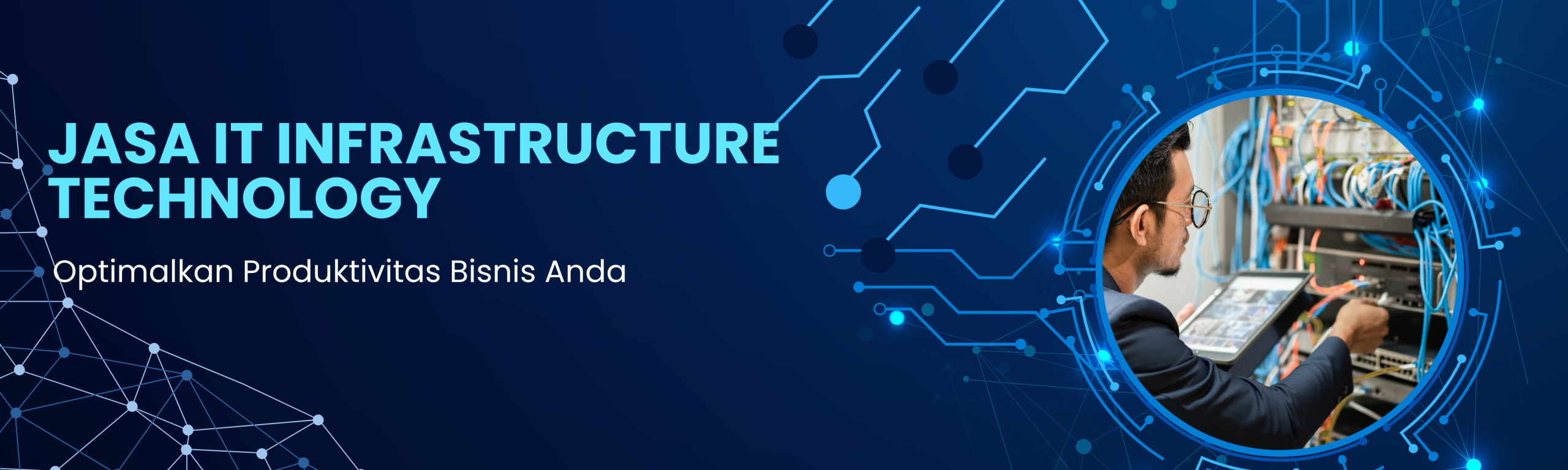 _Blue & White Modern Technology Linkedln Banner